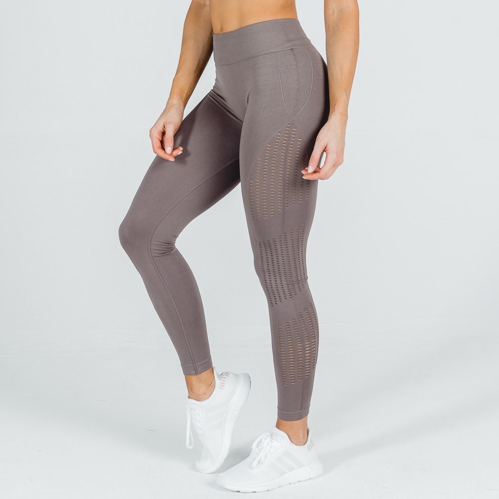 Squat Wolf Seamless Beige Leggings sz: Small
